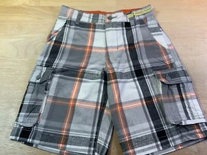 New Boy's Faded Glory Cargo Shorts Sz 7 in Plaid* - Picture 1 of 3