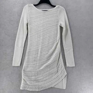 White House Black Market WHBM Ivory Sweater Dress SOFT Wool Viscose Blend Small - Picture 1 of 11