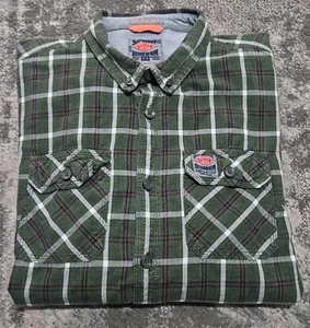 Superdry Brand Denim Double Star Workwear Long Sleeved Shirt - Size : XL (U.K) - Picture 1 of 9