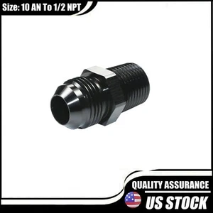 AN-10 10AN Male to 1/2NPT Male Flare Thread Aluminum Hose End Fitting Adapter - Imagen 1 de 4