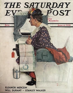 Norman Rockwell The Saturday Evening Post Original Magazine Cover Only 1938 - Picture 1 of 1