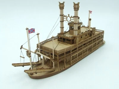 NEU- Schaufelraddampfer, Maßstab - 6mm(1:285/300) - Lasercut-Bausatz - Bild 1 von 4