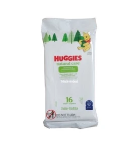 Huggies Natural Care Sensitive Baby Wipes Fragrance Free Travel Pack 16 Count - Picture 1 of 2