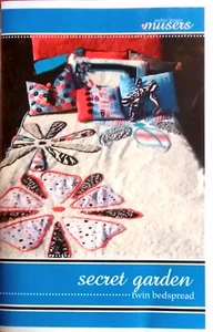 McKay Manor Musers Quilt Pattern : Secret Garden Twin Bedspread - Large Flowers! - Picture 1 of 1