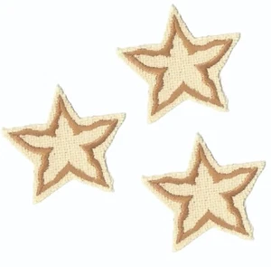 Lote de 3 parches estrella de mar de lona recortados plancha para coser - Imagen 1 de 2