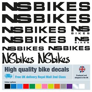 NS Bikes bike decals labels with free bike protection (25 pack) - 14 colours