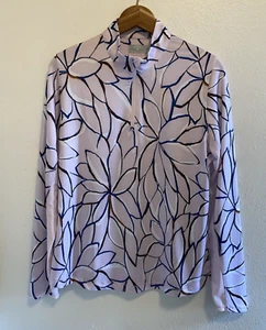 Calloway Golf Opti-Dri Pullover 1/4 Zip Shirt Pink Floral Long Sleeve NWOT Large - Picture 1 of 4