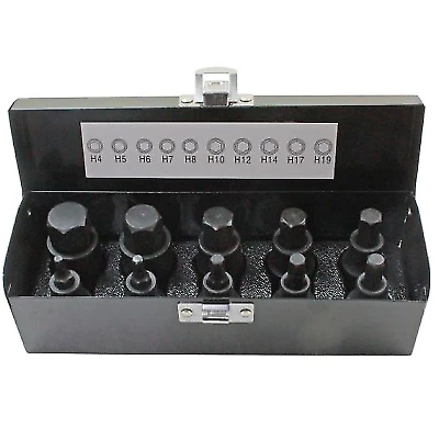 US PRO 1366 Impact Hex Bit Socket Set - 10 Piece