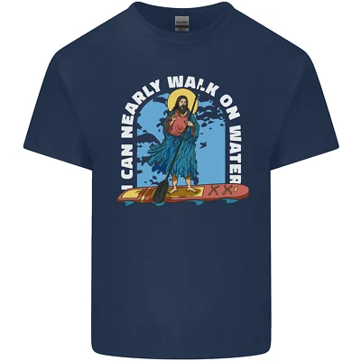 Camiseta De Algodón Para Hombre Paddleboarder Jesús Divertido - Imagen 1 de 4