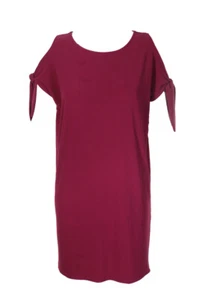 Bar III Berry Freeze Short-Sleeve Tie-Detail Shift Dress M - Picture 1 of 3