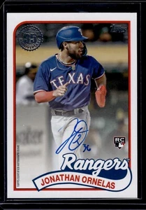 2024 Topps Series 1 Jonathan Ornelas 1989 AUTO signed RC Rangers - Picture 1 of 2
