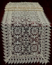 Creative Linens Lace Embroidered Flower Placemats Table Cloth Runner Beige Gold