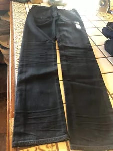 LEVI’S 508 MEN’S JEANS REG TAPER FIT CASUAL DRESSY BLK DENIM SZ 29W 34L STRETCH - Picture 1 of 23