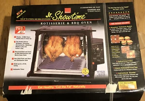 Ronco Showtime Jr Model 2500 Black Rotisserie BBQ Oven Tested And Working - Imagen 1 de 12