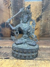 Vintage Bronze Copper Tibetan Buddha Manjushree Sword of Wisdom Made In India