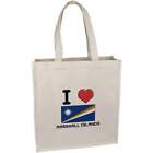 'I Love Marshall Islands' Premium Canvas Tote Bag (ZX00016424)