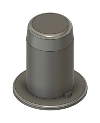 DRUM STASH Yamaha-Compatible Tom Mount Hole Plug For Tom Drum Mounts, 3D Printed, Black