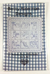 Betty Alderman 044 NURSERY RHYME BLUE WORK Quilt 31x21" pattern New - Picture 1 of 4