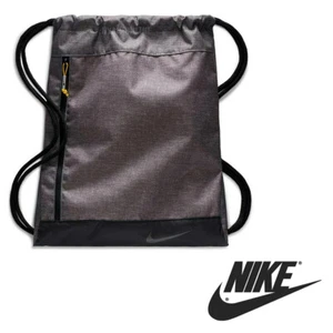 NUEVO Nike SWOOSH BOLSA DE GIMNASIO NEGRA DEPORTIVA PARA HOMBRES GIMNASIO CORDÓN GOLF SACO DE HOMBRO - Imagen 1 de 2