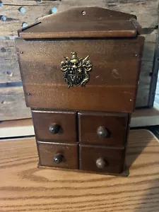 VINTAGE MINI AUFBEWAHRUNG SCHMUCK NÄHKÄSTCHEN FRÜHER AMERIKANISCHER ADLER JAPAN UNIKAT - Bild 1 von 11