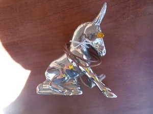 Donkey jack ass mule hood ornament emblem mascot lighted vintage nos