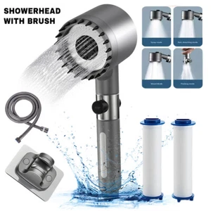 Soffione Doccia Alta Pressione 4 Modalità Con Filtrazione Acqua Massaggio Doccia a Pioggia - Foto 1 di 12