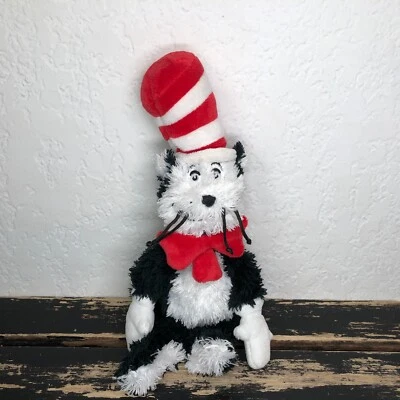 Dr Seuss The Cat In The Hat Plush Toy Stuffed Animal 2002 Vintage Collectible 9" - Image 1 of 4
