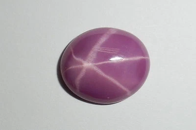Opaque Star Ruby Oval 14x12 mm Cabochon 6 Rayed Lab-created Stone 1 piece Lot - Image 1 of 4