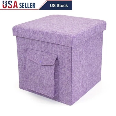 折叠存储奥斯曼立方体多口袋脚凳座椅家庭办公室宿舍新品 — 第 1/4 张图片