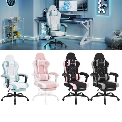 MARKENLOS Gaming Stuhl mit Massagefunktion Schreibtischstuhl ergonomisch Computerstuhl