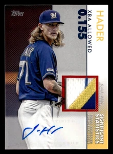 Josh Hader #/25 - 2020 Topps Significant Statistics AUTO Relic ROJO #SSAR-JH HOU - Imagen 1 de 2