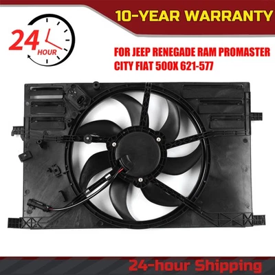 Engine Radiator Cooling Fan For Jeep Renegade Ram ProMaster City Fiat 500X Foto 1 de 4