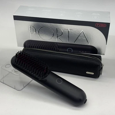 TYMO PORTA Mini portable Cordless Hair Straightener Brush- Black - Image 1 of 4