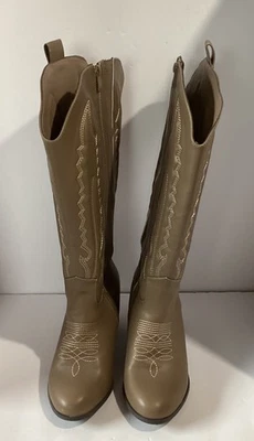 Torrid Size 10 WW Wide Calf Zip Up Western Faux Leather Boots - Image 1 of 4