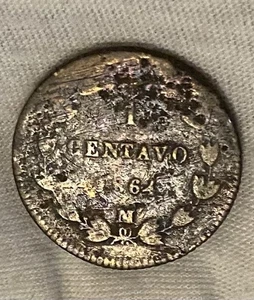 1864 M 1 Centavo empire Of Maximilian ( Copper ) - Picture 1 of 2