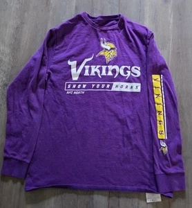 Camisa mediana Majestic Minnesota Vikings NFL púrpura manga larga para mujer - Imagen 1 de 3