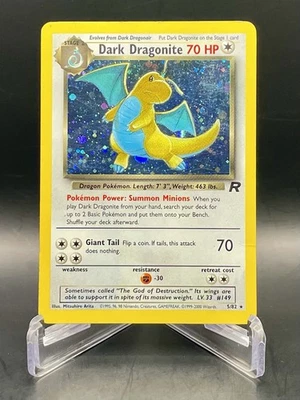 Dark Dragonite 5/82 Team Rocket (2000) Holo Rare WOTC Vintage Pokemon TCG MP - Image 1 of 4