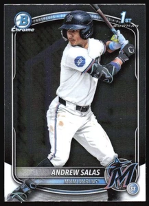 2025 Bowman Chrome Andrew Salas #BCP-156 1st Bowman Miami Marlins - Bild 1 von 2