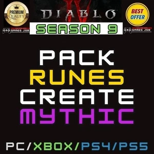 Diablo 4 Temporada 9 | Paquetes de runas de artículos míticos | Falsa muerte Shako sin estrellas - Imagen 1 de 13