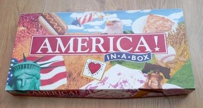 Vintage America In A Box Monopoly Style Board Game by Late For The Sky Complete - Image 1 of 4