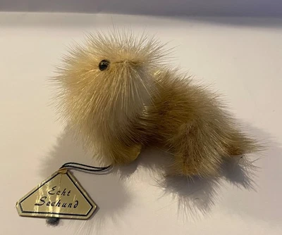 Seehund - Seelöwe - Seerobbe / Echtfell / Figur mit originalem Anhängeschild!! - Bild 1 von 4