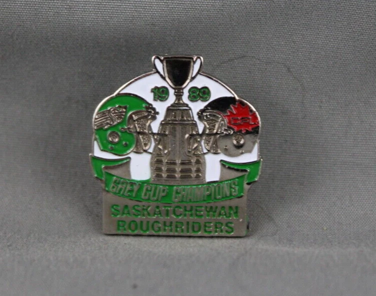 Saskatchewan Roughriders Pin - 1989 Grey Cup Champions - Stamped Pin - Image 1 of 3