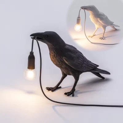 Crow Lamp Raven Table Lamp with Bulb Gothic Crow Light Decor Room Decor - image 1 of 4