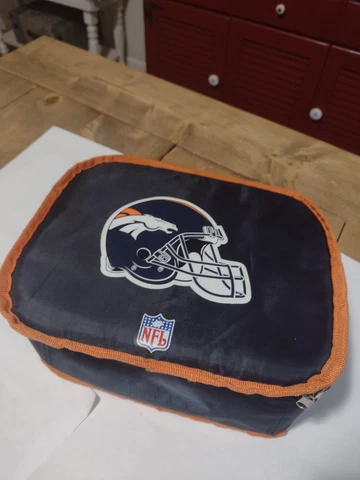 NFL Lunchbox Denver Broncos Lunch Box National Football League Blue & Orange Cover