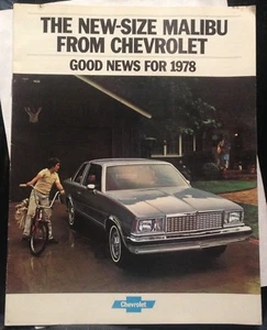 1978 Chevrolet Malibu Sales Brochure The New-Size Malibu - Picture 1 of 1