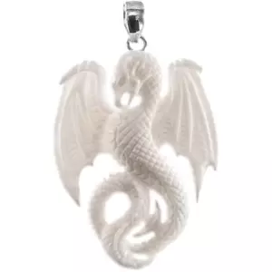 "Ciondolo Osso Intaglio Osso Drago Sterling 925 Argento Sterling 925, 2 3/8" - Foto 1 di 2