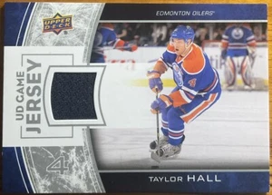 2013-14 Upper Deck UD Game Jersey Taylor Hall #GJ-TA Edmonton Oilers - Picture 1 of 2