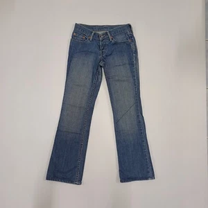 Jeans Levi's 599 Womens Vintage Danim Size 26" Y2K Blue Hip Hugger Fashion - Picture 1 of 22