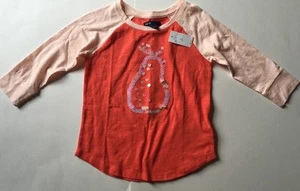 NWT Gap Kids Willow Orange Peach Top T-shirt S 6/7 - Picture 1 of 2