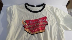 NWoT Moon River Tennessee Festival White Graphic 2 Sided T-Shirt Size Large - Picture 1 of 3